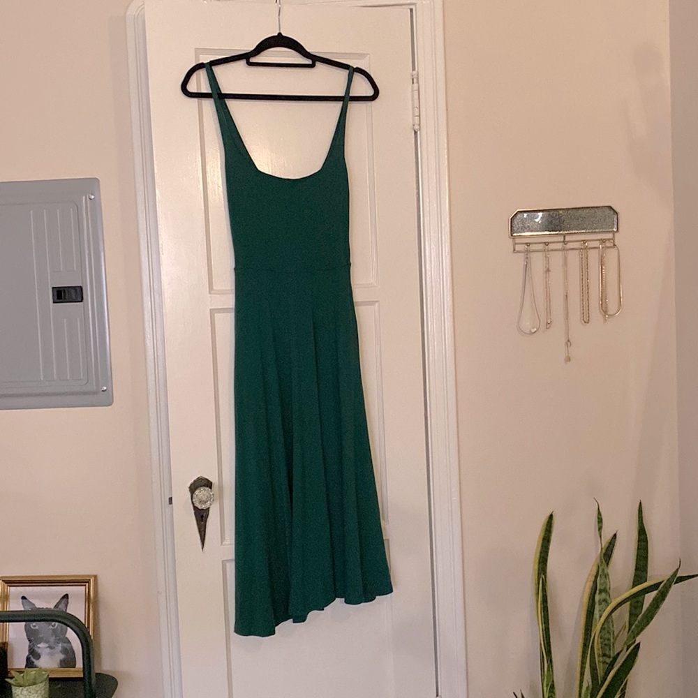 REFORMATION emerald green Mary dress in size S.
